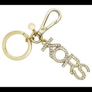 Michael Kors Bag Key Charm Gold/Crystal Keychain
